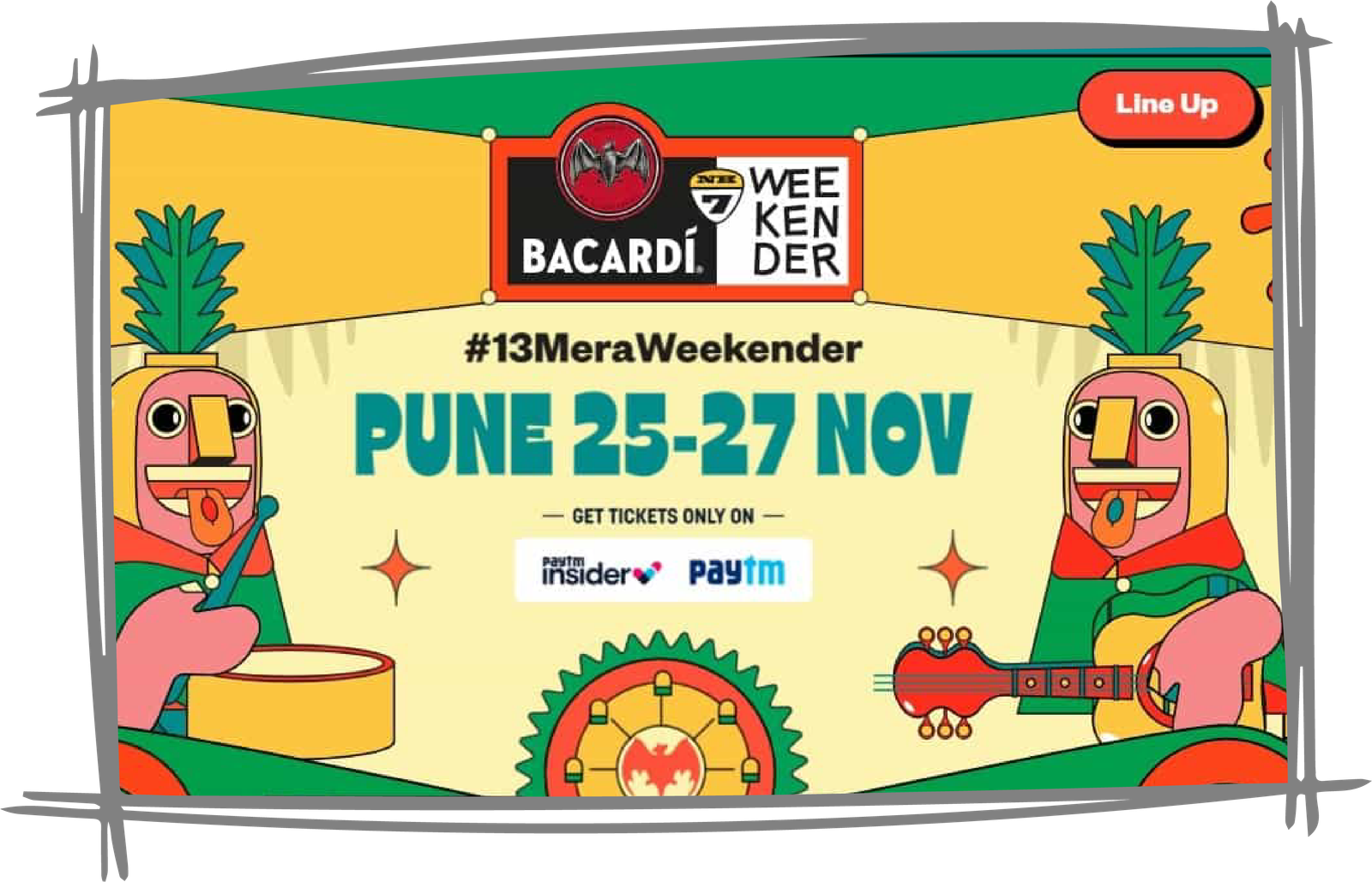 NH7 Events website sponsored by Bacardi