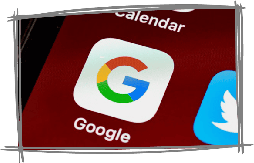 Google’s iconic color logo and instantly recognizable color pallet