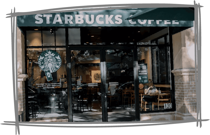 Starbucks Coffee’s store with brand logo